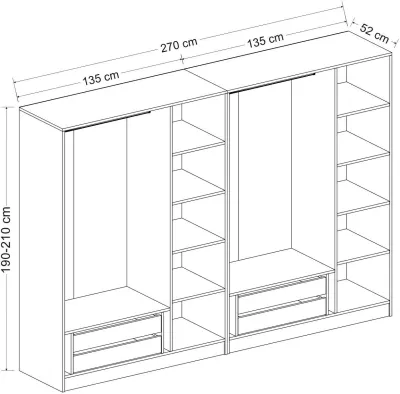 Dollap garderobe Dore, Skye Decor, 7541