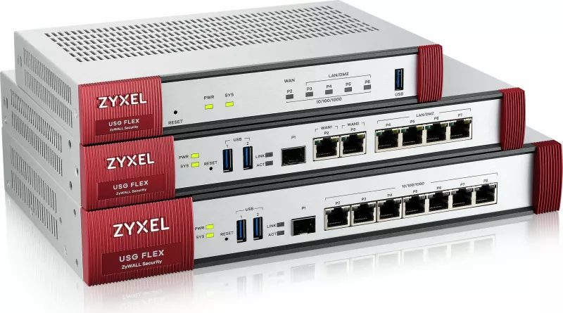 Firewall Zyxel USG Flex 100, 0.9 Gbit/s, 0.27 Gbit/s, 42.65 BTU/h