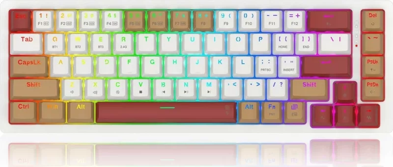 Tastierë mekanike Redragon K677WLR-RGB-PRO Rammus, RGB, kafe