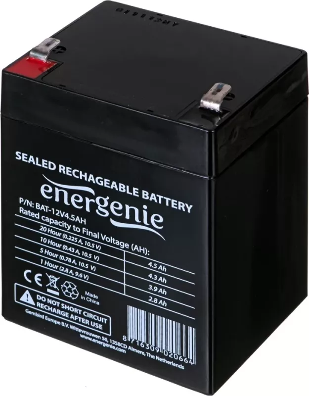 Bateri për UPS Gembird, BAT-12V4.5AH, 12 V