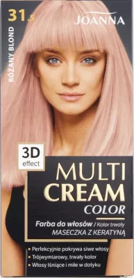 Bojë për flokë për femra Joanna Multi Cream Color 31.5 Rose Blonde, 1 copë