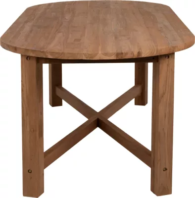 Tavolinë ngrënie KUTAI, dru TEAK i ricikluar, ngjyrë natyrale, 220x100x75H cm