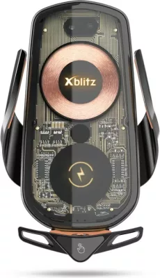 Mbajtës automatik Xblitz FX6 EXCLUSIVE për celular/tablet, me karikim wireless, i zi
