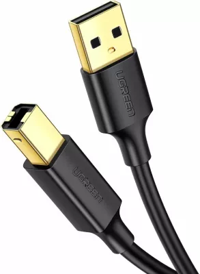 Kabllo printeri Ugreen USB-B në USB-A, 1.5m, e zezë