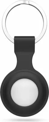 Mbështjellës Tech-Protect Icon për Apple AirTag, silikon, i zi