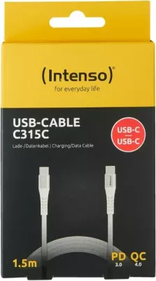 kabllo USB-C në USB-C Intenso C315C 1.5m 60W e bardhë