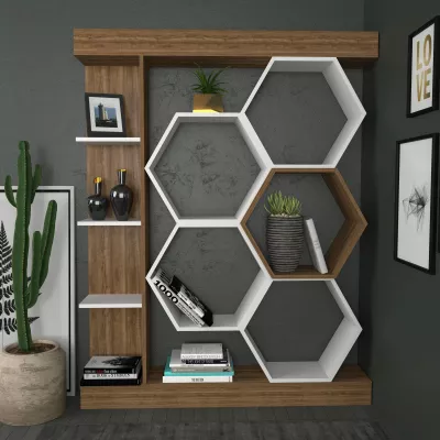 Raft librash Hanah Home, Sueno, bardhë dhe arre