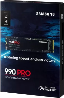 SSD Samsung 990 PRO, 4 TB, M.2, PCI Express 4.0, NVMe, V-NAND MLC