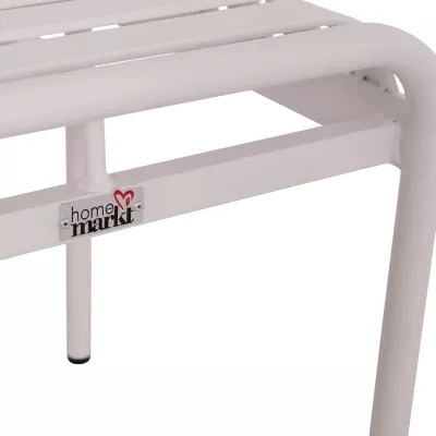 Stool i shkurtër alumini RACHEL, ngjyrë e bardhë, FH6340.02, 45x45x46cm
