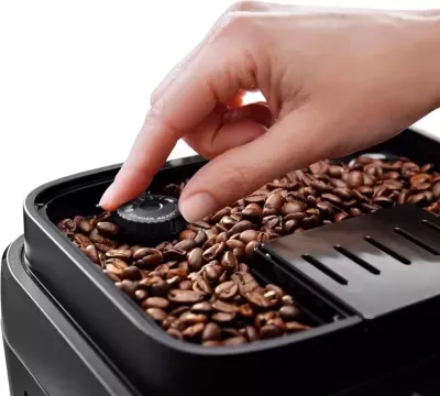 makinë kafeje, DeLonghi Magnifica Evo ECAM290.61B, 1.8 L, 15 bar, 1450 W, mulli automatik me rregullim, ekran me prekje, sistem LatteCrema, e zezë