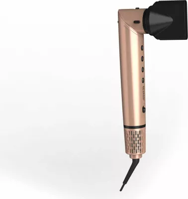 Tharëse flokësh me stilues Revamp Dynamic Radiance Pro DR-2850GD, 6 aksesorë, jonike, 110000 RPM, rozë e artë, set