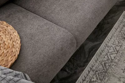 Kënd-sofë krevati Atelier del Sofa, Simena, kënd majtas, ngjyrë gri-ari