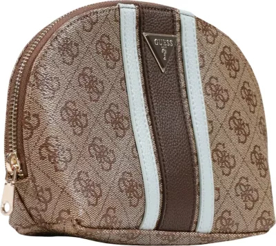 Çantë kozmetike për femra Guess Noelle II Dome PW7573 P6370, e bardhë-kafe