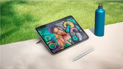 Mbështjellës me tastierë Logitech Combo Touch, QWERTY, US International, Trackpad, Gri Oxford