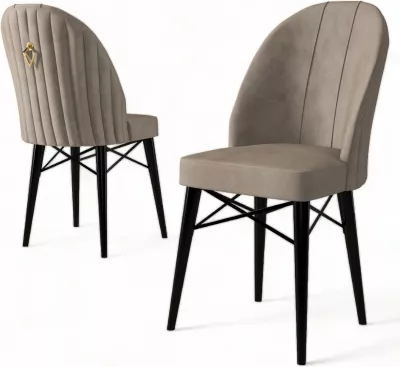 Set karrigesh (6 copë) Hanah Home, Ritim, kapuçino dhe e zezë
