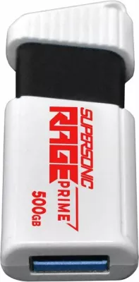 USB flash drive PATRIOT Supersonic Rage Prime 500GB USB 3.2 Gen 2 deri 600MB/s e bardhë